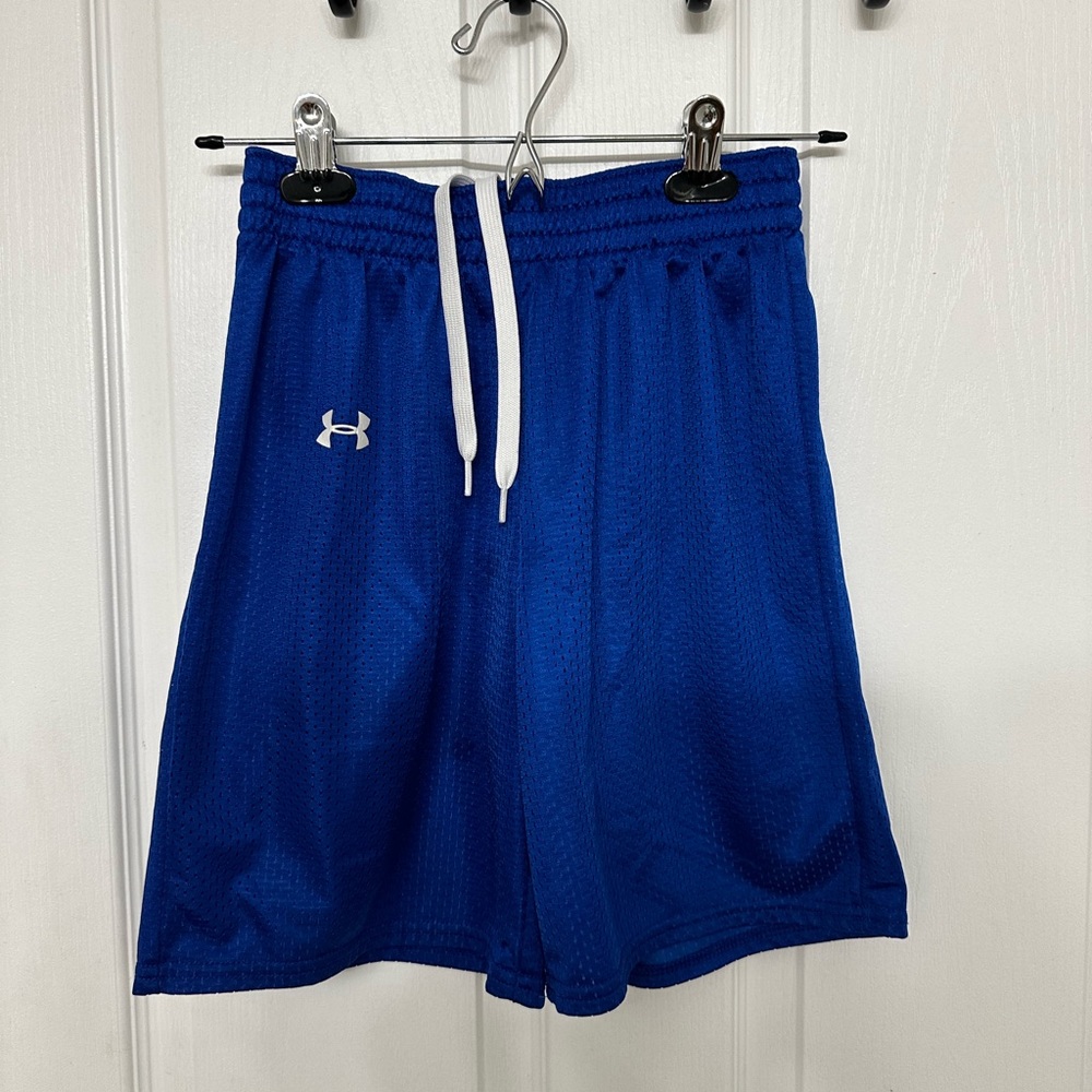 Royal blue boys under armour shorts